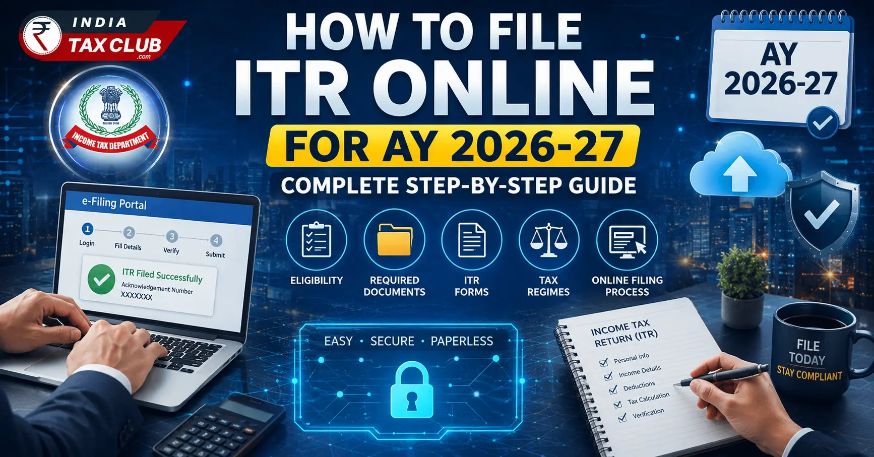 How to File ITR Online for AY 2026-27: Complete Step-by-Step Guide